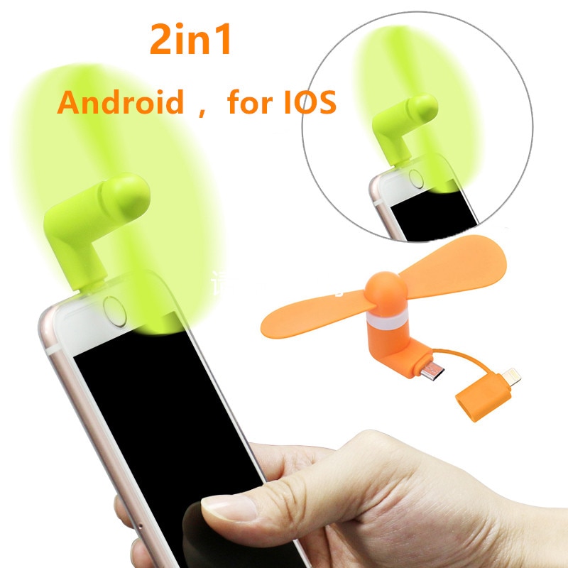 Portable Mini In Mobile Phone Fan, Micro USB Adapter Type IOS