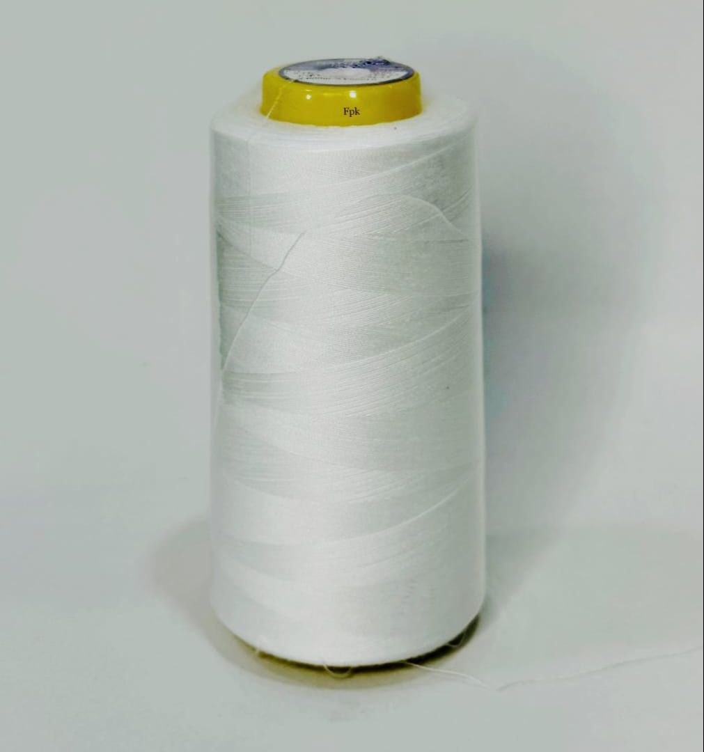 Kamal Kahdi Crochet Cone Threads, White Color, Pack of 1 Cones main image 0