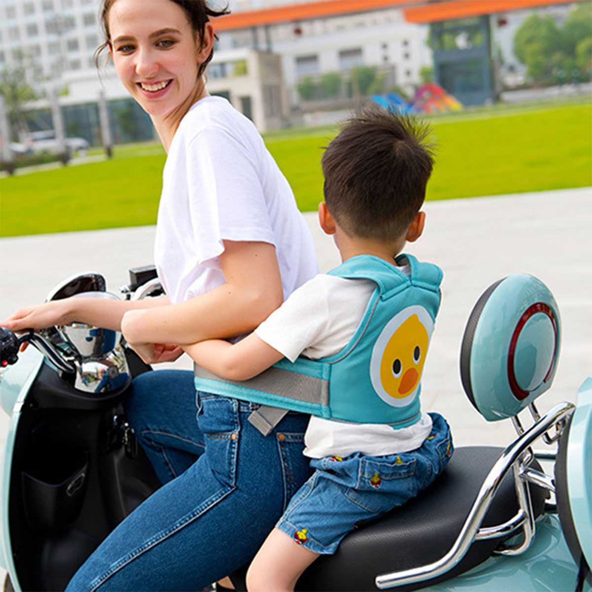 Baby Motorcycle Bike Safety Strap Kids Adjustable Seat Children