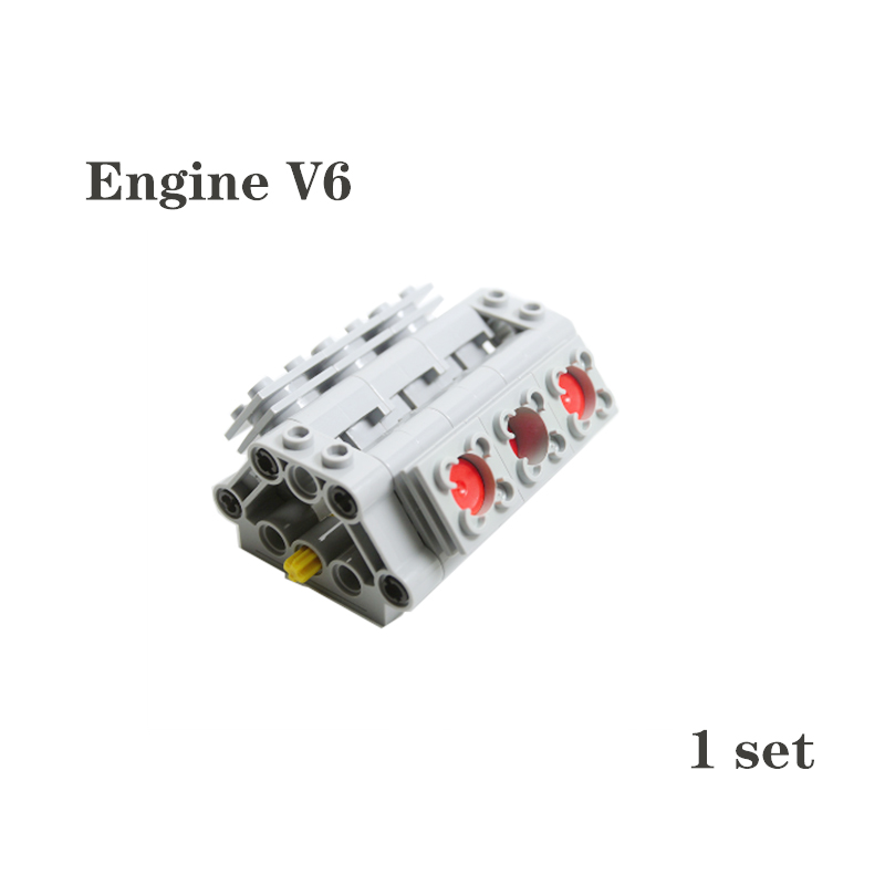 MOC Creative Technical Parts Kit V2 V4 V6 V8 V12 V14 Engine Cylinder ...