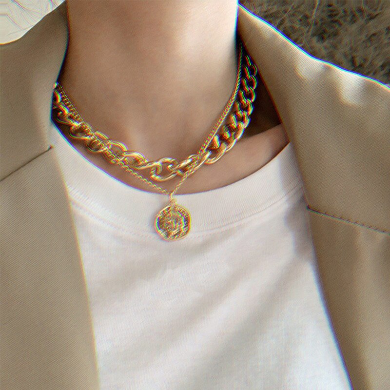 Golden Chain Necklace for Women Multi 