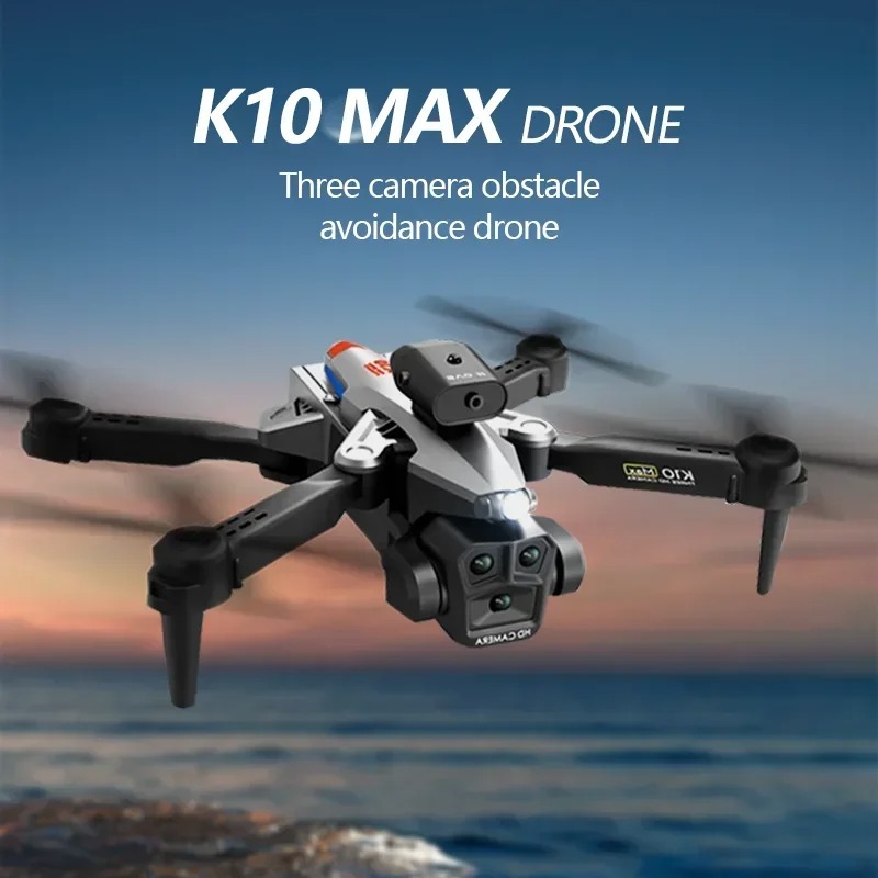 OBSTACLE K10 Max Drone 4k HD Three Camera Four Way Obstacle Avoidance. 
