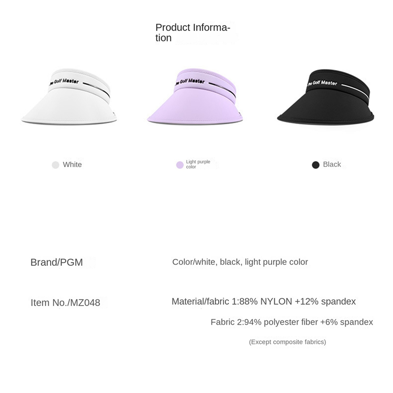 PGM 1 Piece Headless Large Brim UV Resistant Sun Cap Fishing Hiking UV Protection Cap ,White. 