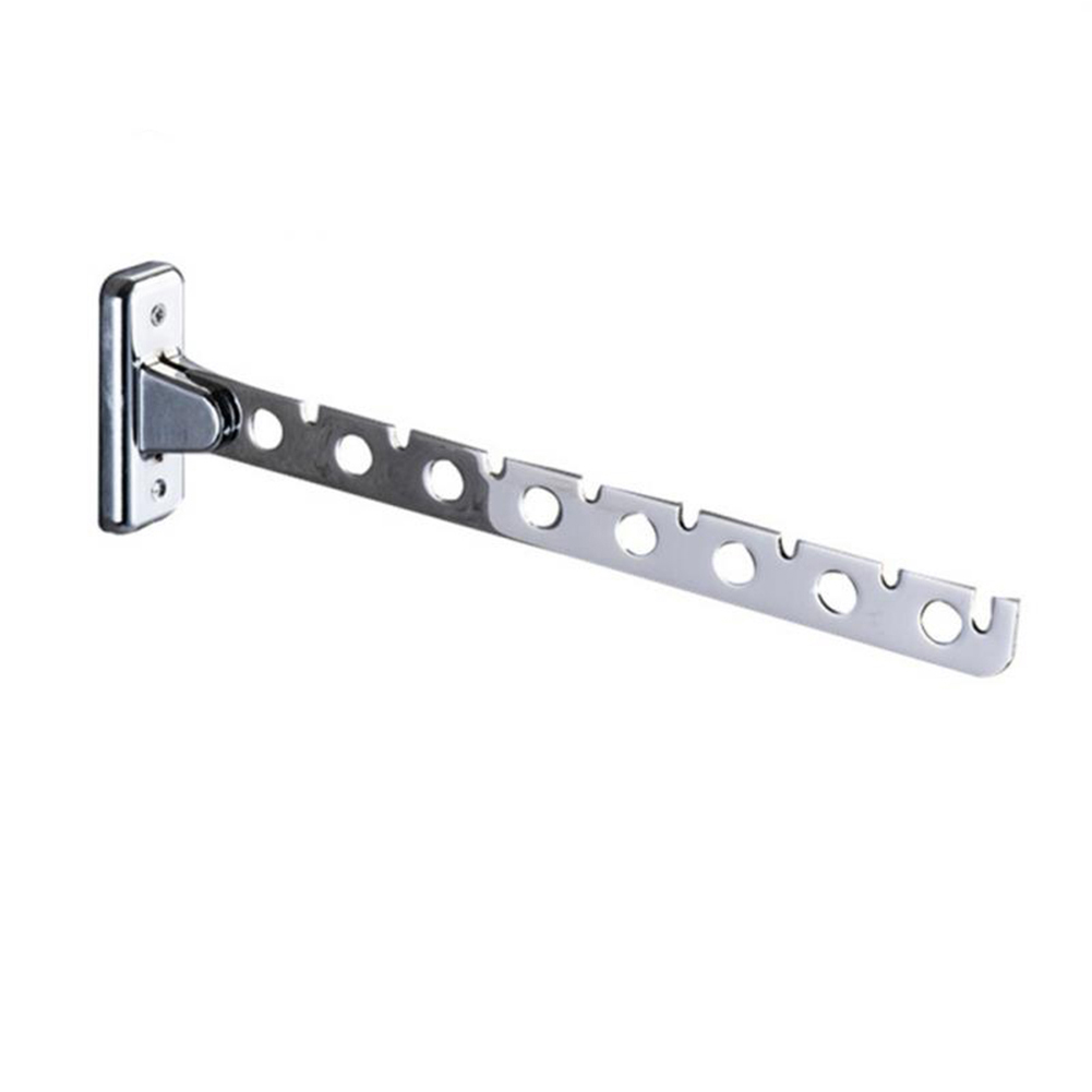 6/8 Holes Foldable Wall Mounted Stainless Steel Clothes Hanger Hook Drying Rack. 