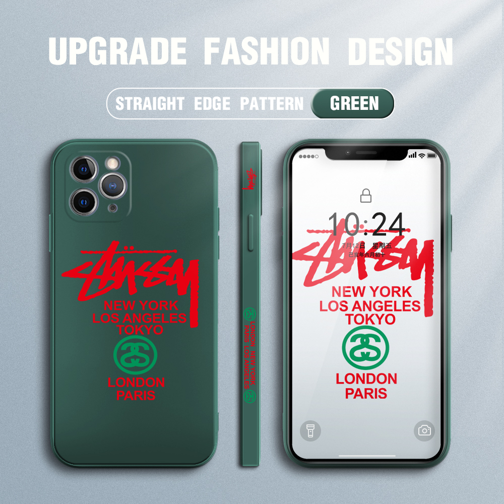 Jizetin For Iphone 11 Pro Max Case Side Design Phone Cover Fashion Pop Tide Brand Stussy Edge Pattern Liquid Silicone Trend Case Buy Online At Best Prices In Srilanka Daraz Lk