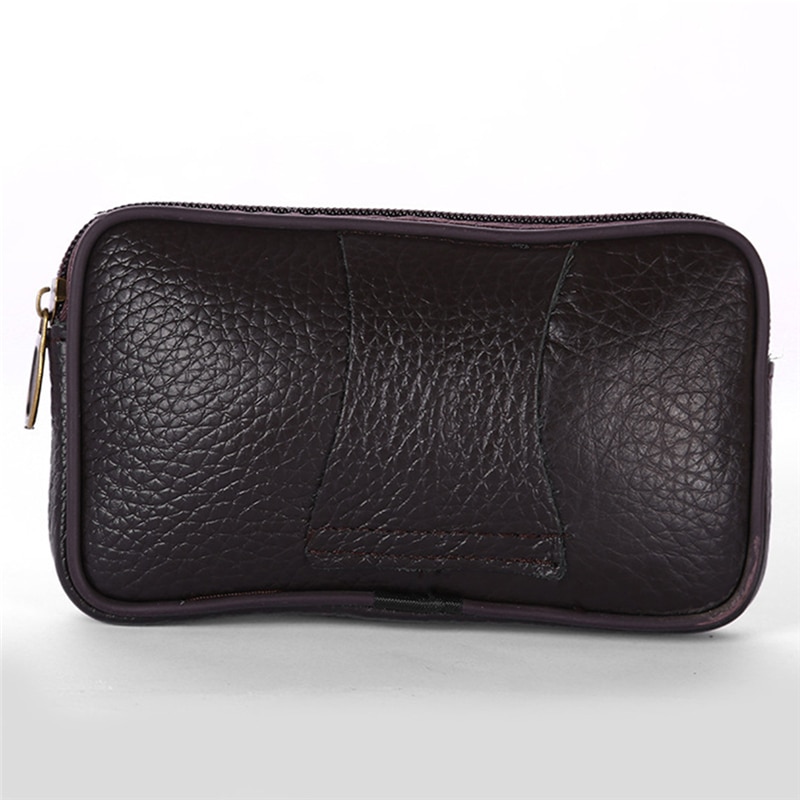 Leather Waist Fanny Pack Men's Belt Bag Travel Cash Card Holder Wallet Phone Pouch Hip Bum Bag Casual Leather Purse. 