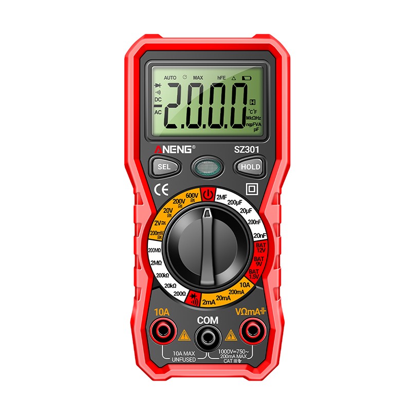 ANENG SZ301 Digital Multimeter 2000 Count Voltage Tester Current Measuring Meter Tool. 