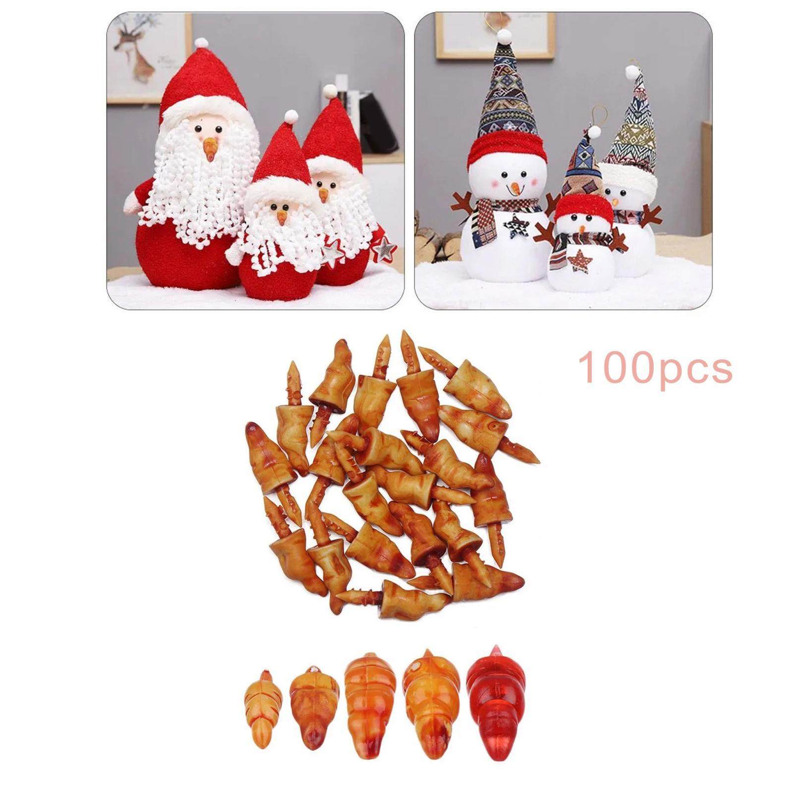 Snowman Noses Multi Sizes Cartoon Carrot Noses Handmade Toys Assorted Safety Noses for 150PCS. 