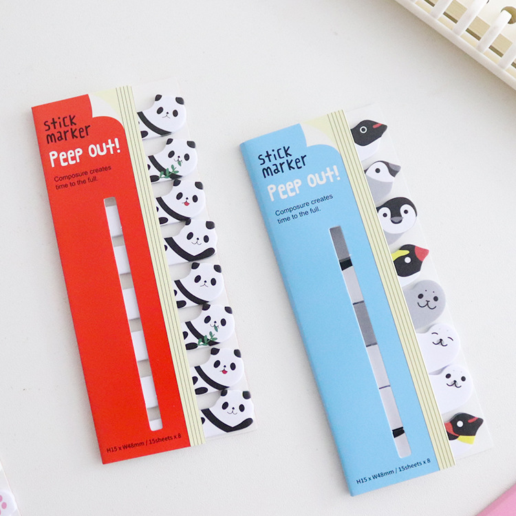 RHS Online 120 Sheets Cartoon Animal Sticky Notes Stick Marker Memo Pad Lable Sticker Bookmarks Notepad Sticky Index. 