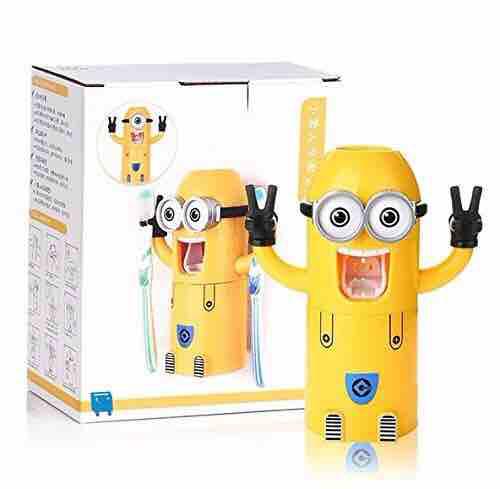 Minion Toothpaste Dispenser / Toothpaste Dispenser / Minion Automatic toothpaste dispenser Toothbrush Holder
