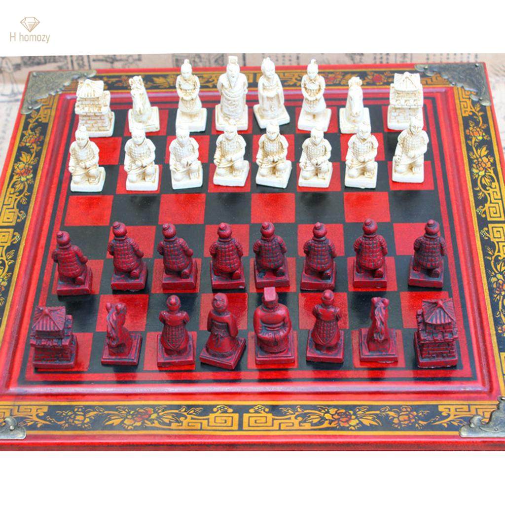 Wooden International Chess Set - Finish with Terracotta | Daraz.lk