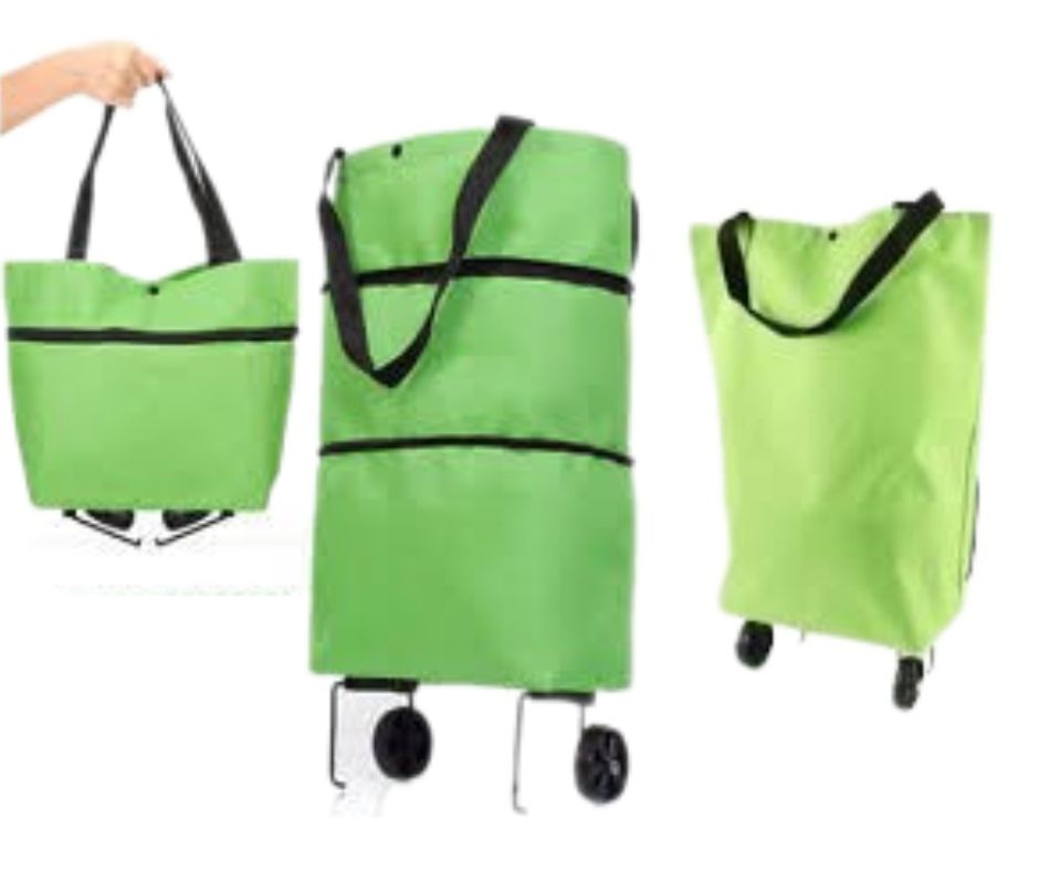 Bag Foldable Shopping Bag with Wheels, TravallingBag, Folding Shopping Pull Cart Trolley Bag with Wheels Foldable Shopping Bags Reusable Grocery Bags Vegetables Bag
