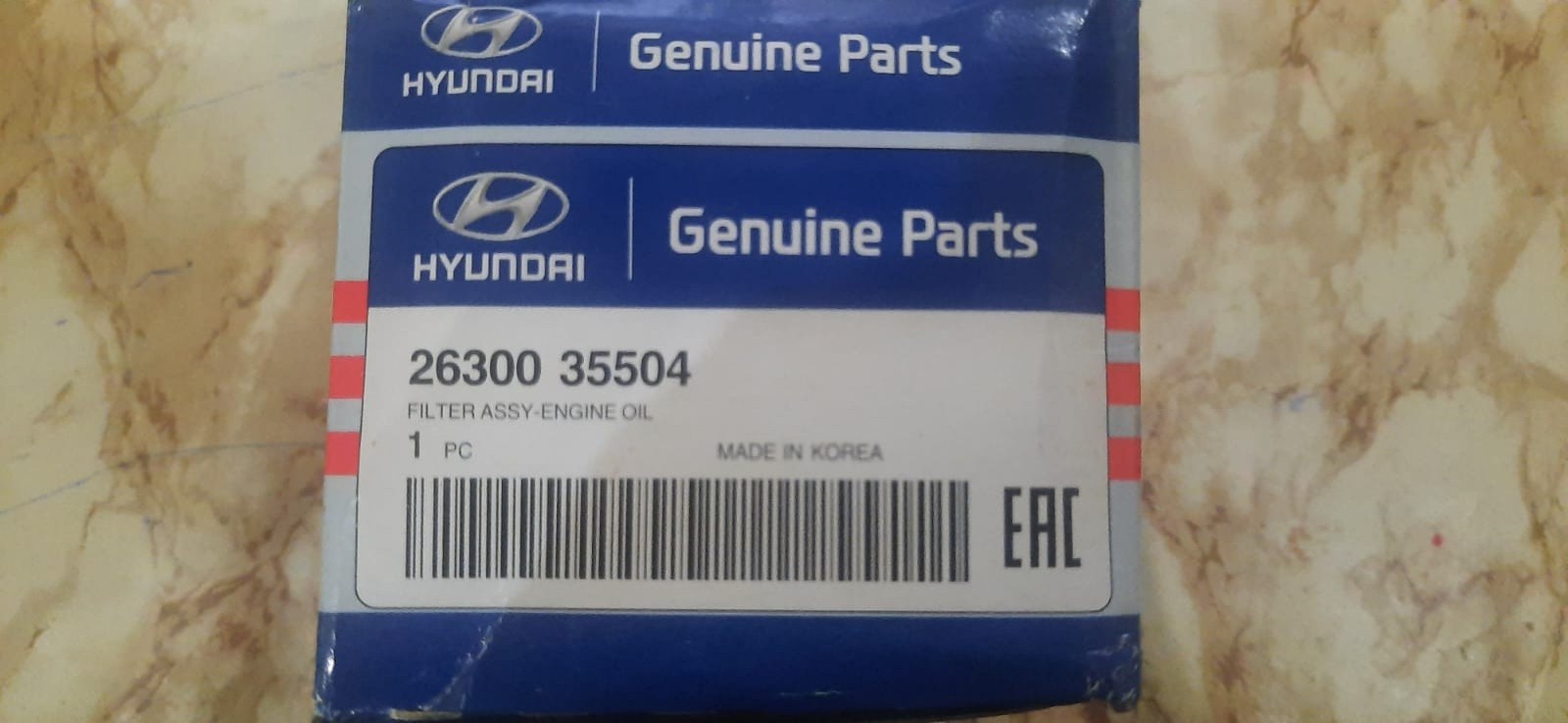 Genuine Hyundai 26300-35504 Oil Filter / C-304 Fit For Accent, Santa FE, Tucson. 