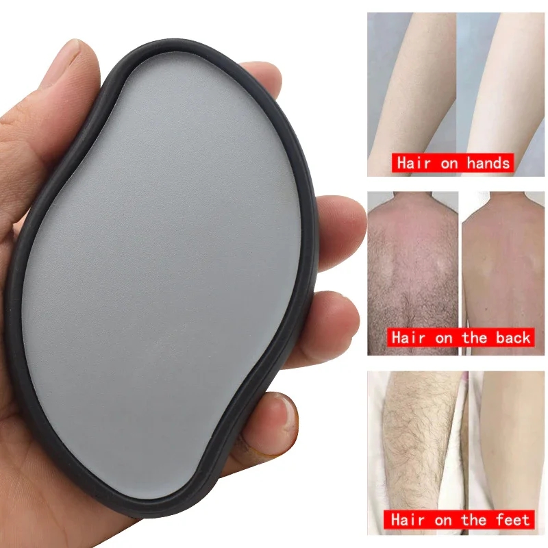 Crystal Hair Eraser, Magic Hair Eraser Crystal Hair Remover Reusable Painless Hair Removal Tool for Women and Men Arms Legs Back Chest Belly, Fast & Easy,. 