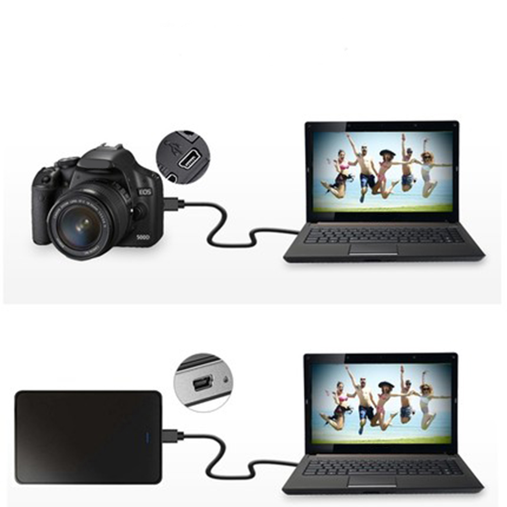 Flat Mini USB V3 A Male To Mini 5 Pins B Charger USB Data Cable For MP3 MP4 MP5 Player Camera. 