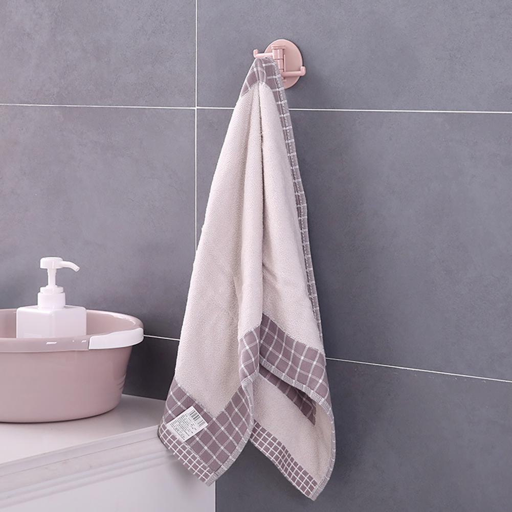 [Universal Kitchen Bathroom Plastic Hooks Hangers ][3-Split Rotating Wall Mounted Hooks ][ Towel Key Hat Home Storage Holder]. 