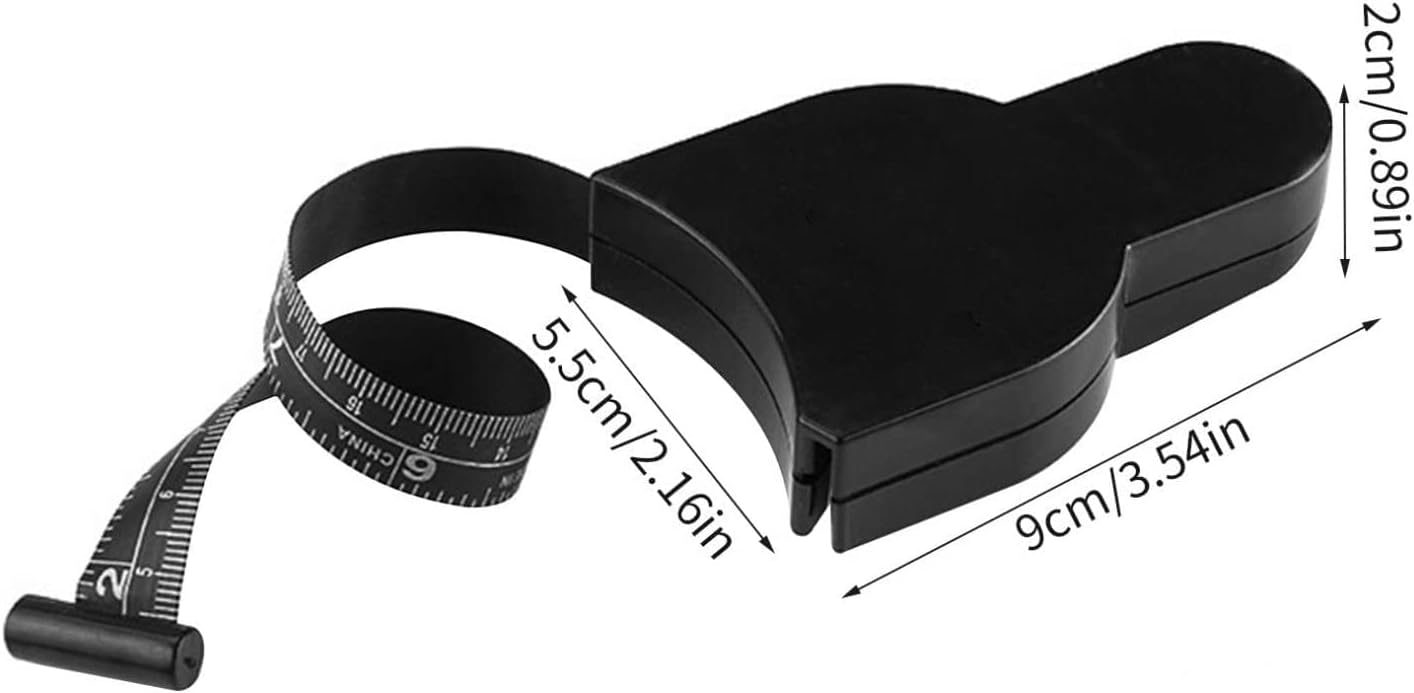 Automatic Tape Measure, Measuring Tape for Body, Multifunctional Digital Body Tape Measure, Portable Accurate Measuring Tape for Body Measurement & Weight Loss (1Pcs, Black). 