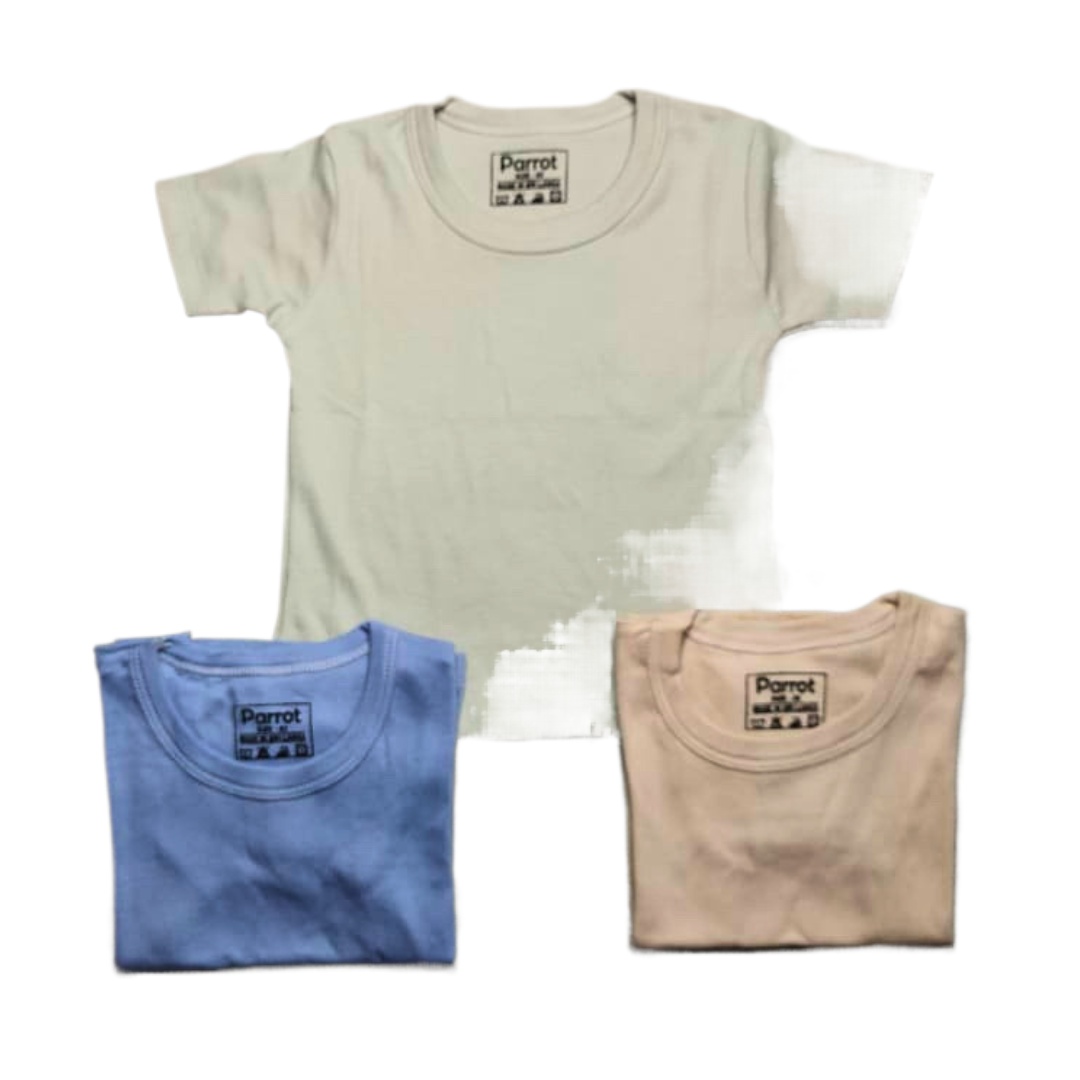 kids cotton tshirt 3 pieces for baby boy and girl. 