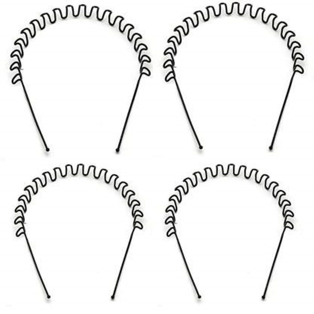 Metal Hair Band for Men Women Headband, Unisex Black Color Hair Band Wavy Spring Sports Headband Men Hair Band Hoop Clips Women Accessories Simple Elastic. 