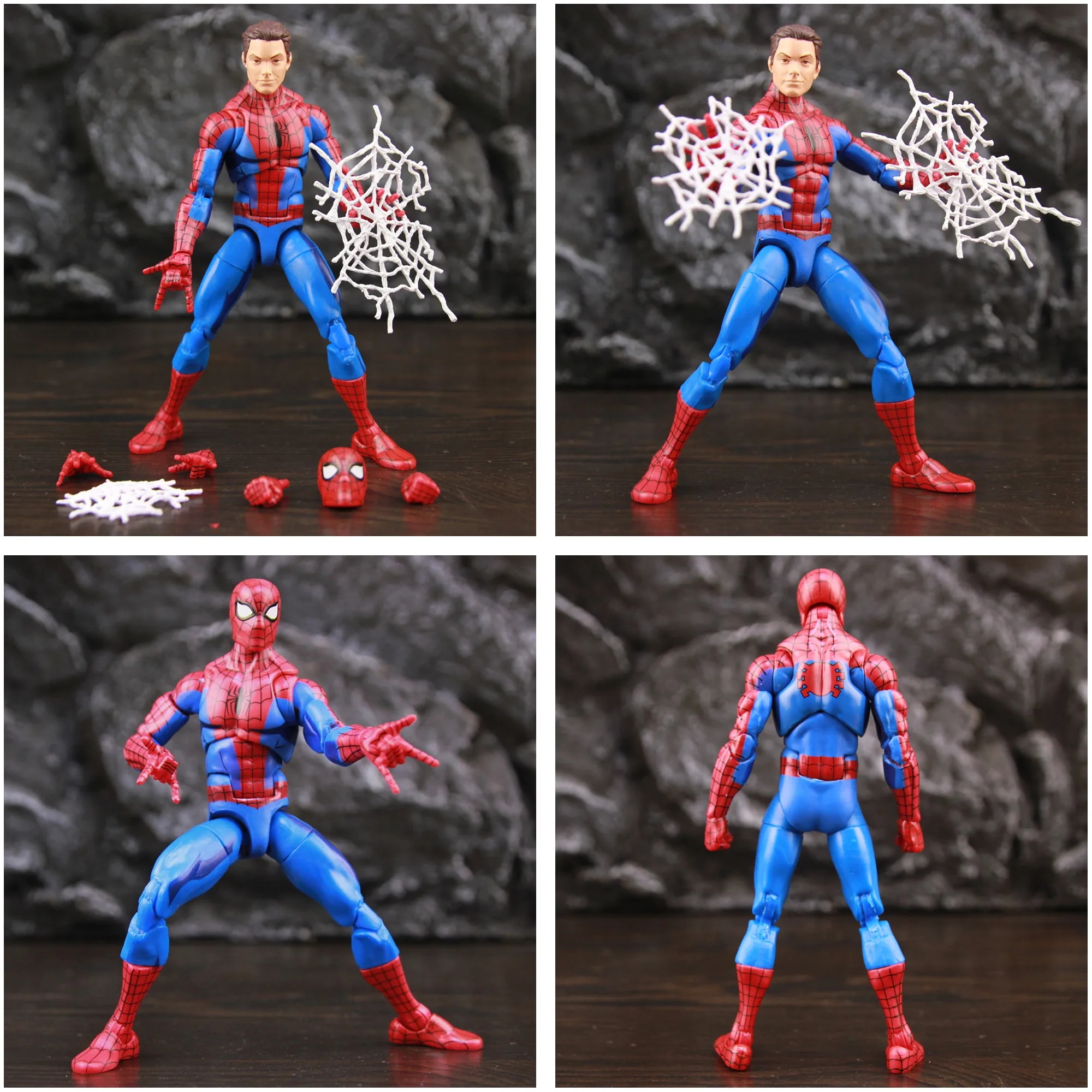 spider man toys Marvel Amazing Spiderman Peter Park Animated Venom Carnage Black Symbiote Kraven the Hunter 6 Action Figure Retro Legends Toys. 