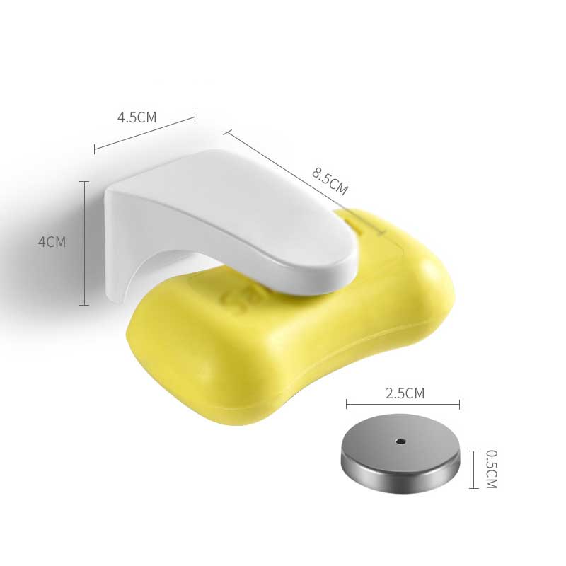 Magnetic Soap Storage Holder Soap Dish Shelf Wall Attachment Adhesion Soap Container Suction Cup Bathroom Lavatory Accessories. 