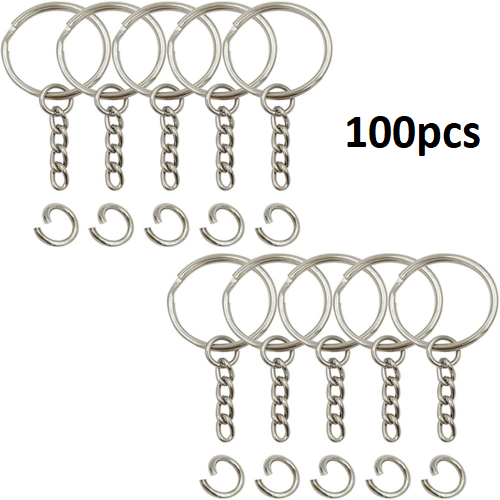 Silver Plated Metal Keychain Ring Split Ring Key Holder Rings Key Ring. 