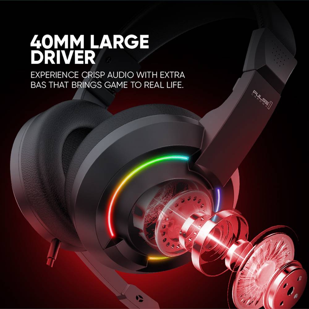 ARMAGGEDDON PULSE 1 CHROMA GAMING STEREO WIRED HEADPHONE WITH MIC | MOBILE GAMING. 