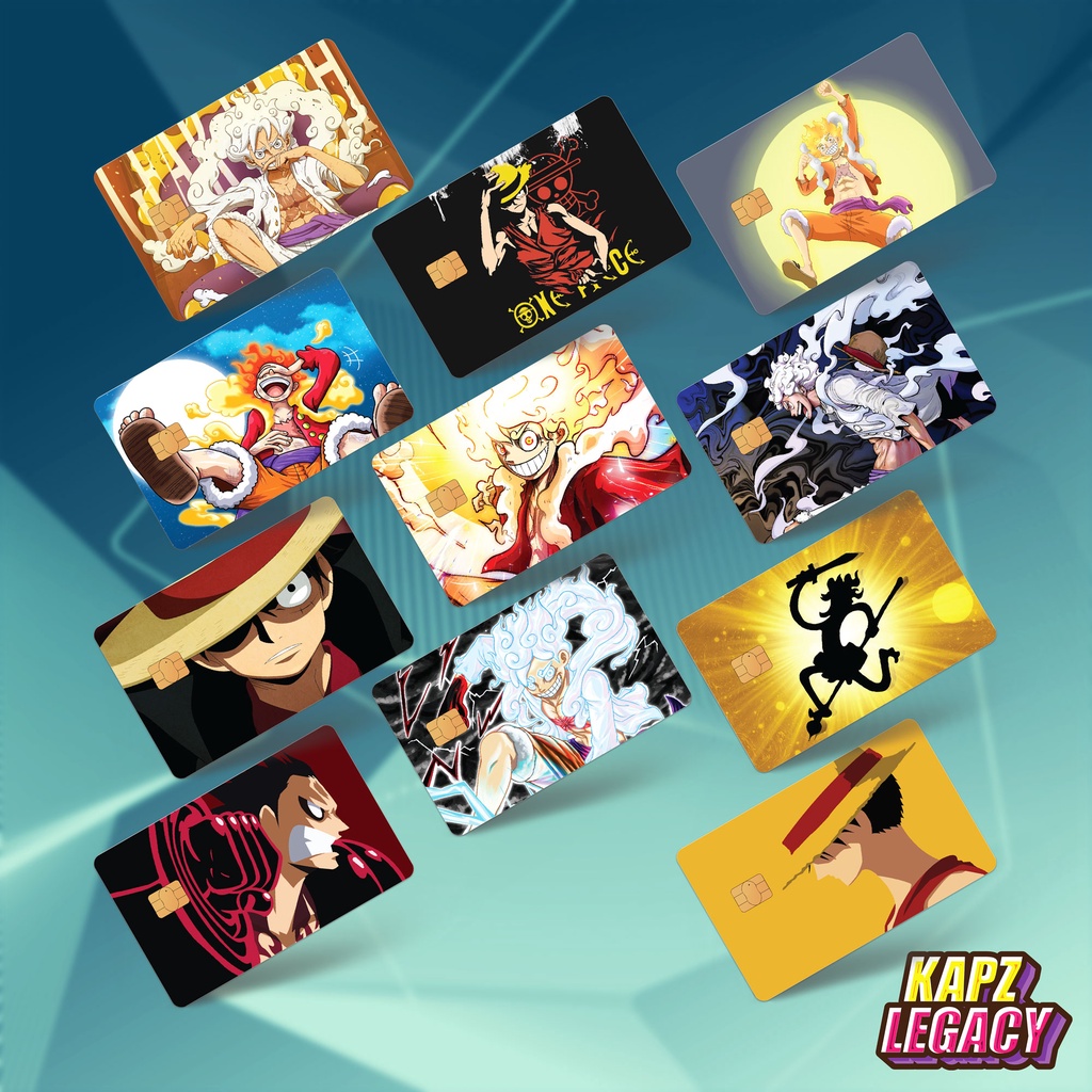KapzLegacy One Piece Anime ATM Bank Sticker Card Cover Access Touch n Go Skin Bank Debit Credit TnG Cards Chip