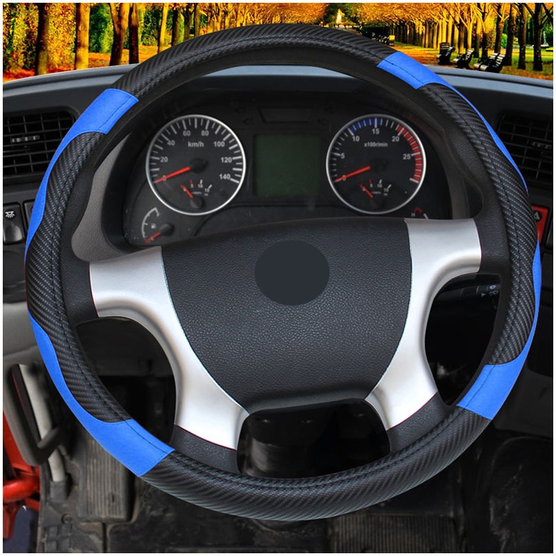 36CM】 Car Steering Wheel Cover Bus Truck For 36 38 40 42 45 47 50 CM Out Diameters Red Microfiber Steering-wheel. 