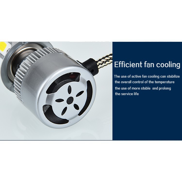 2piece H4 8000K white light LED car headlight car LED headlight headlight fog light headlight. 