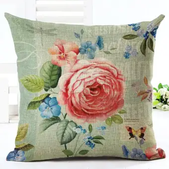 Honana Ht 516 Flower Eiffel Tower Style Flower Pillow Case Cushion