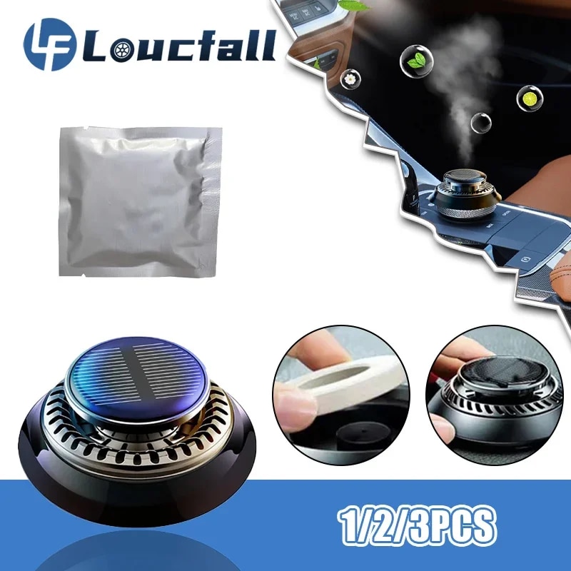 Car Air Freshener Solar Auto Rotation Portable Vehicle Solid Aromatherapy Car Diffusers Cars Parfum Car Interior Decoration