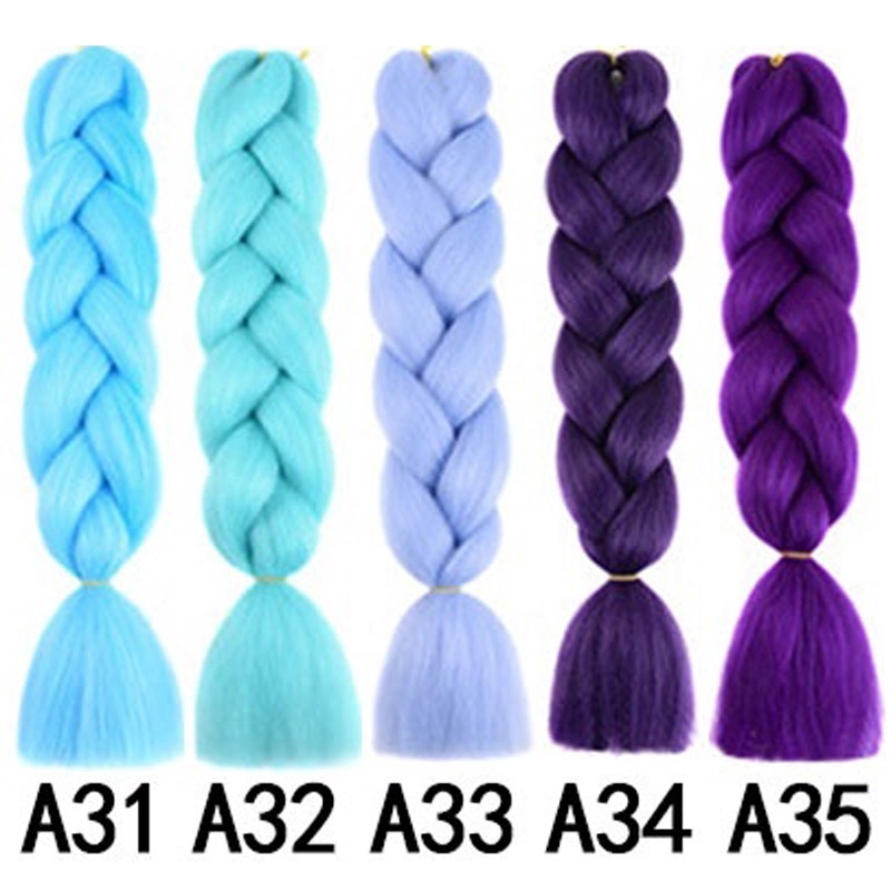 24 inch Jumbo Braids Long Straight Jumbo Synthetic Braiding Hair for Women Cotton Crochet Blonde Pink Hair Extensions Kanekalo. 