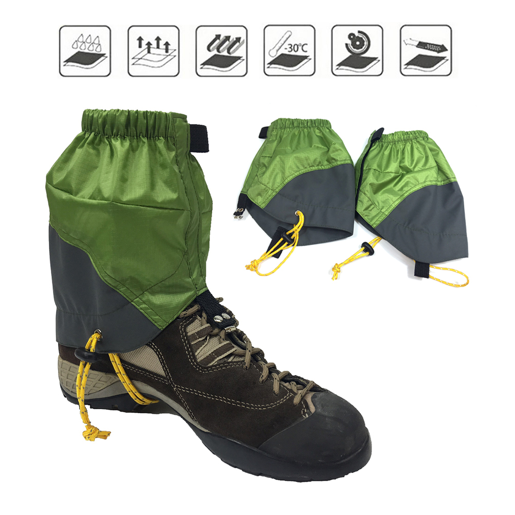 大人気! 1 Pair Snow Gaiters Lightweight Waterproof Ankle For Outdoor