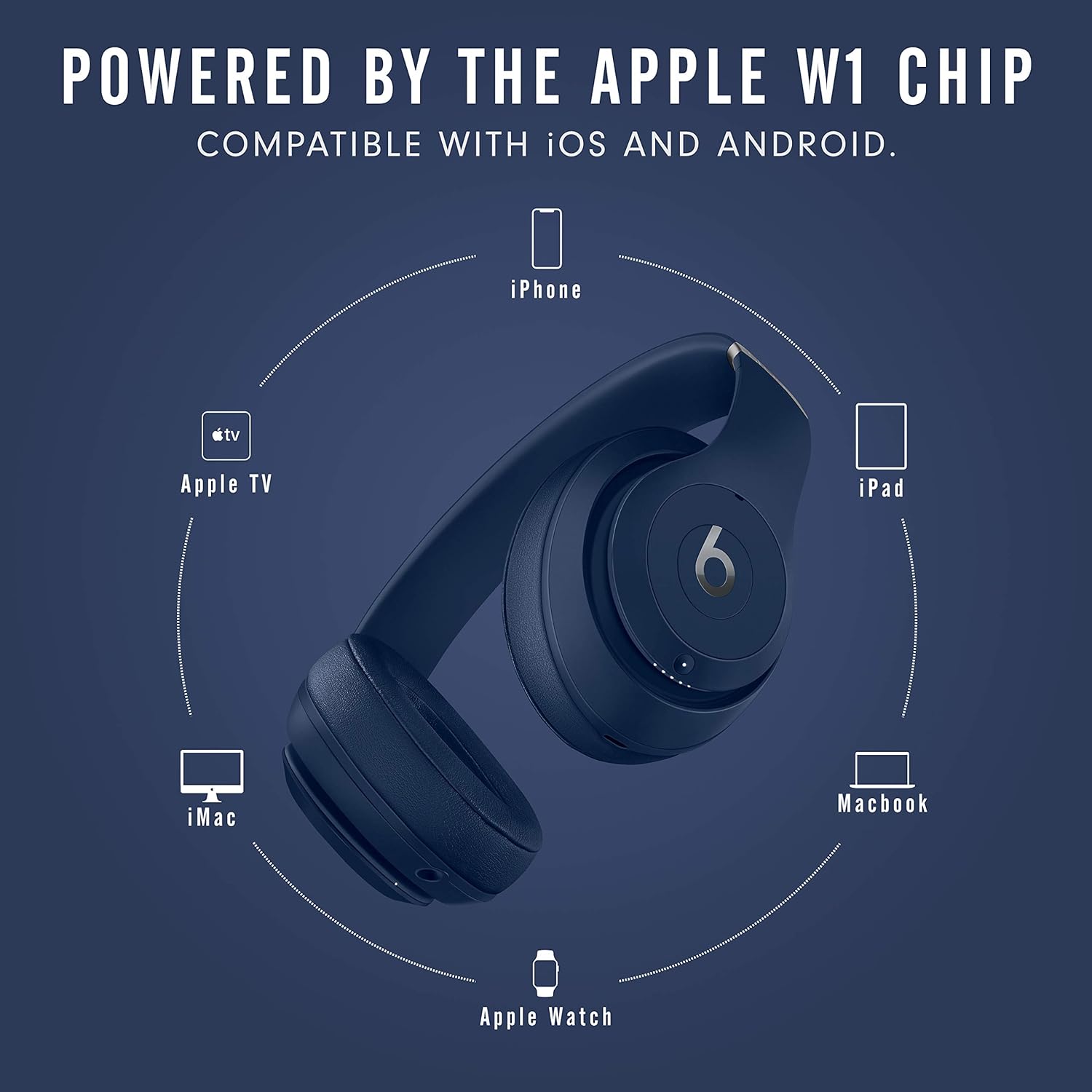 Beats Studio 3 AAA+ Grade (High Copy) Bluetooth 4.0 Wireless Headphone With Mic High-Quality Bass Sound Rechargeable Battery Comfortable Wearing Foldable Blue On-Ear Durable Headphone. 