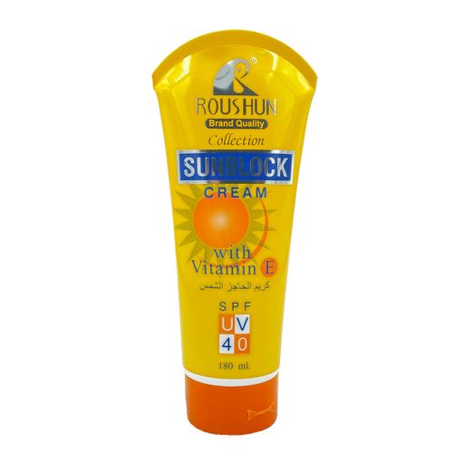 Roushun Brand Quality Sun Block Cream With Vitamin E - Spf Uv 40 180Ml ...