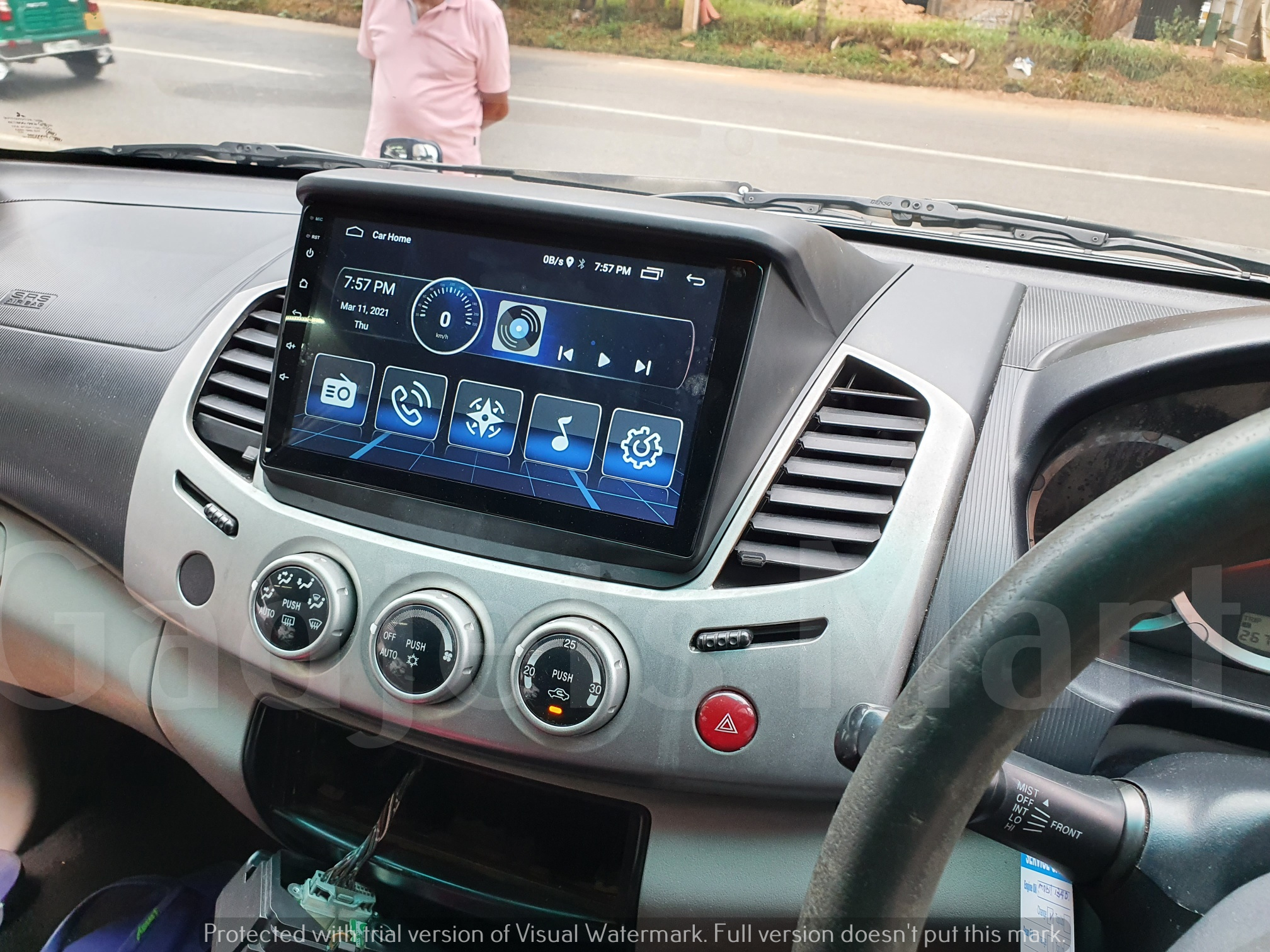 Mitsubishi L200 9 Inch Android 10 version Car Player With Panel  WIFI GPS Playstore. 