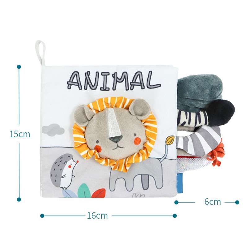 Soft Baby Books Activity Quiet Cloth Book Montessori Development Toys Infant Touch Feel Crinkle Baby Books for Babies 0-12 Month. 
