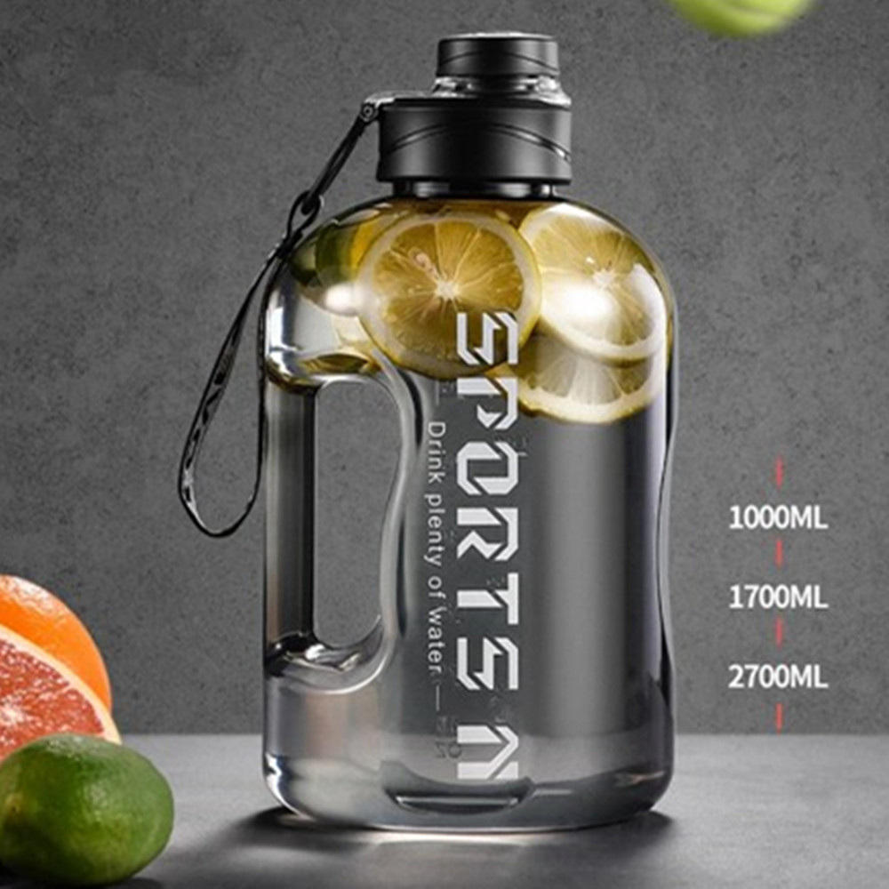 1.7/2.7L Water bottle Lightweight Sport water bottles Large capacity drink water cups bottle for Outdoor activities Sports events Gym workouts Camping trips Travel essentials Men's Women's. 