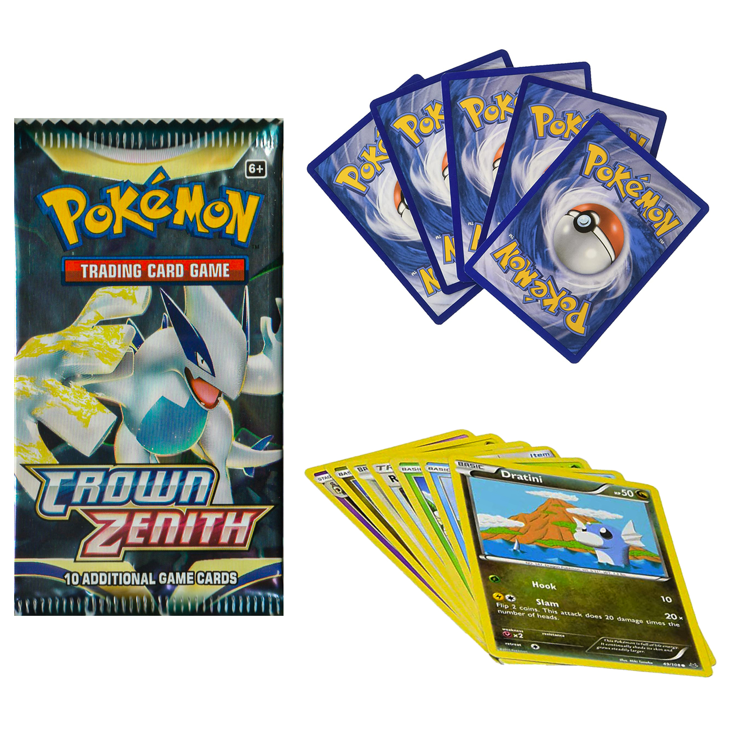 9pcs Pokemon Cards Pack (Sword & Shield:Crown Zenith) (A Grade) (1 Pack). 