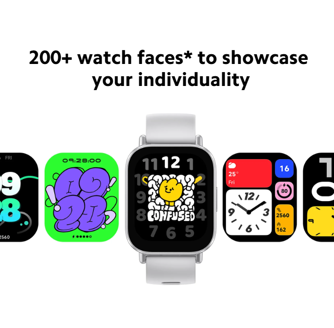 Redmi Watch 5 Active Calling Smartwatch, 2'' LCD large display, Dual-mic noise reduction and Bluetooth® calling, Matte finish frame. 