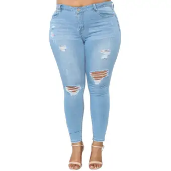 hole skinny jeans