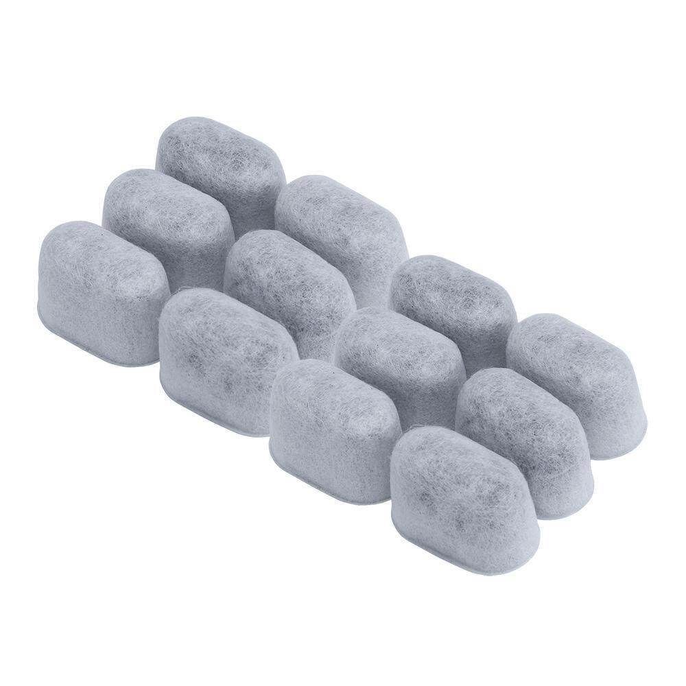 12-Pack Replacement Charcoal Water Filters For Keurig Coffee Machines White. 