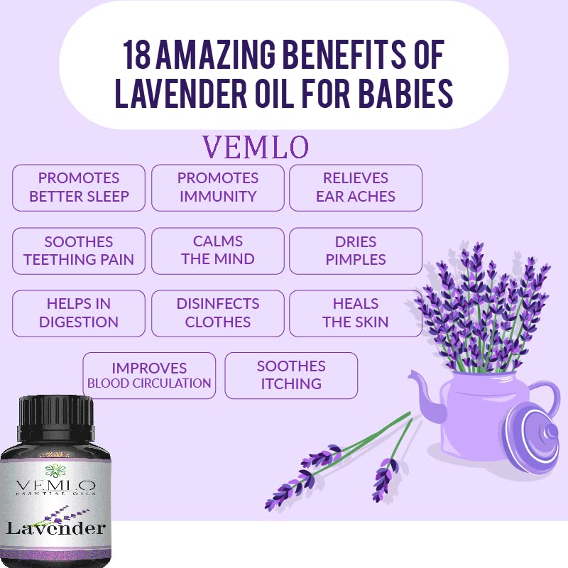 Vemlo Tea Tree & Lavender Essential Oils - 30ml + 30ml | Pure 100% Natural for Healthy Skin, Face, and Hair (FROM INDIA)SAB. 