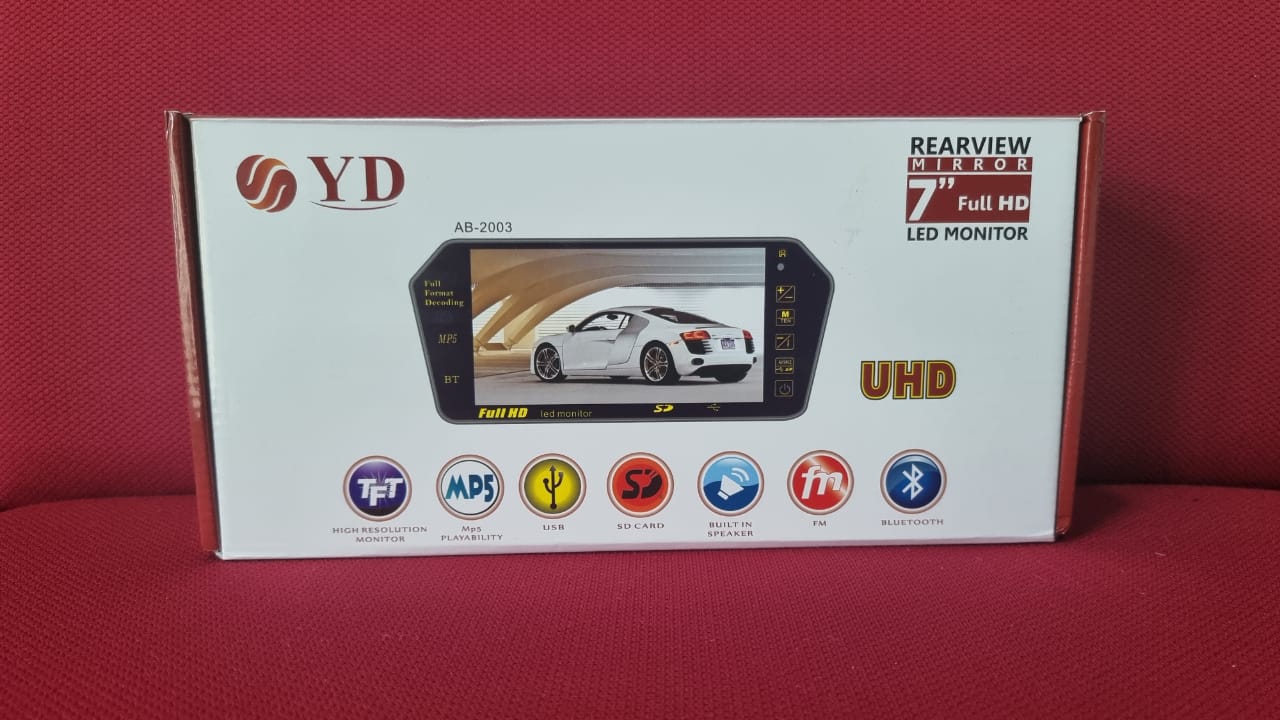 Car Rear View Kit 7 Inch LCD Bluetooth Mirror Monitor With Reverse Camera 170°Wide Angle Lens Support Night Vision. 
