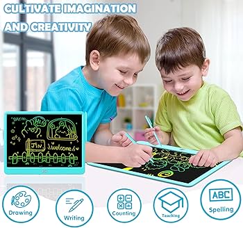NEWYES 8.5 Inches Colorful Writing Drawing Tablet Electronic Digital LCD Graphic Boards Doodle Notepad Erasable Handwriting Pads3. 