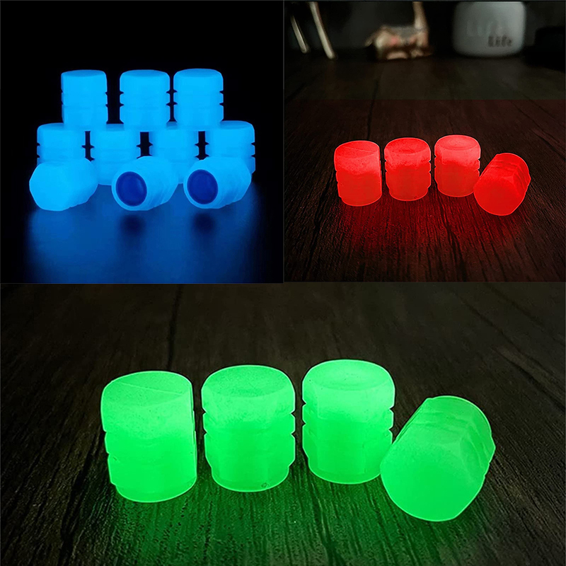 Luminous Valve Caps Fluorescent Red Night Glowing Car for Suzuki Alto 800 K10 FF GF HA12 HA23 Swift Grand Vitara. 