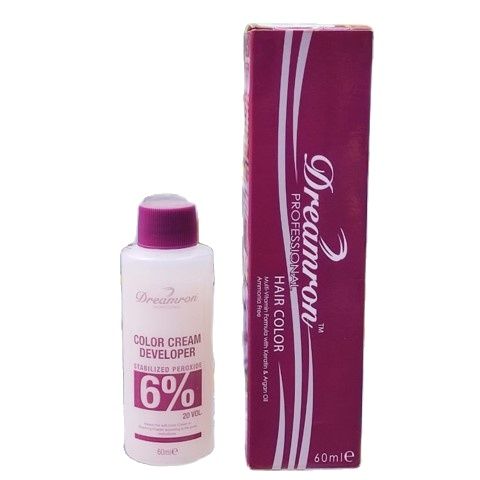 Dreamron Hair Color 3.0 Dark Brown- 60Ml With 6% Developer