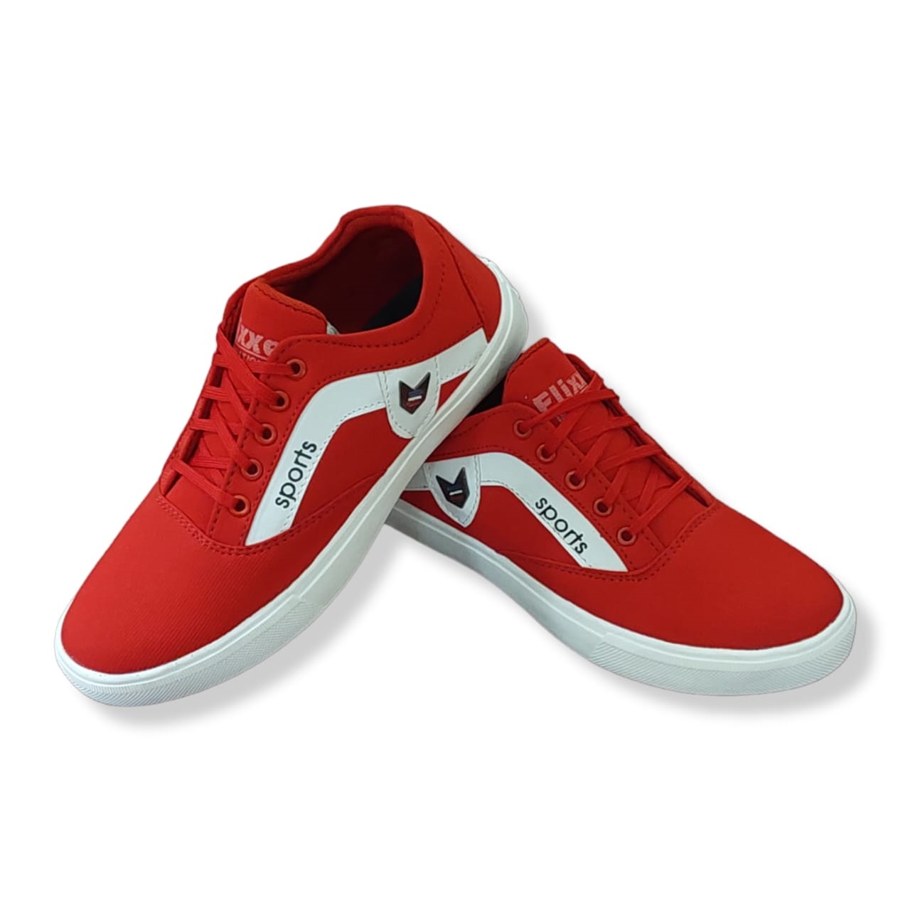 Fashion Running Shoes for Men Sport Casual Sneakers Red Color. 