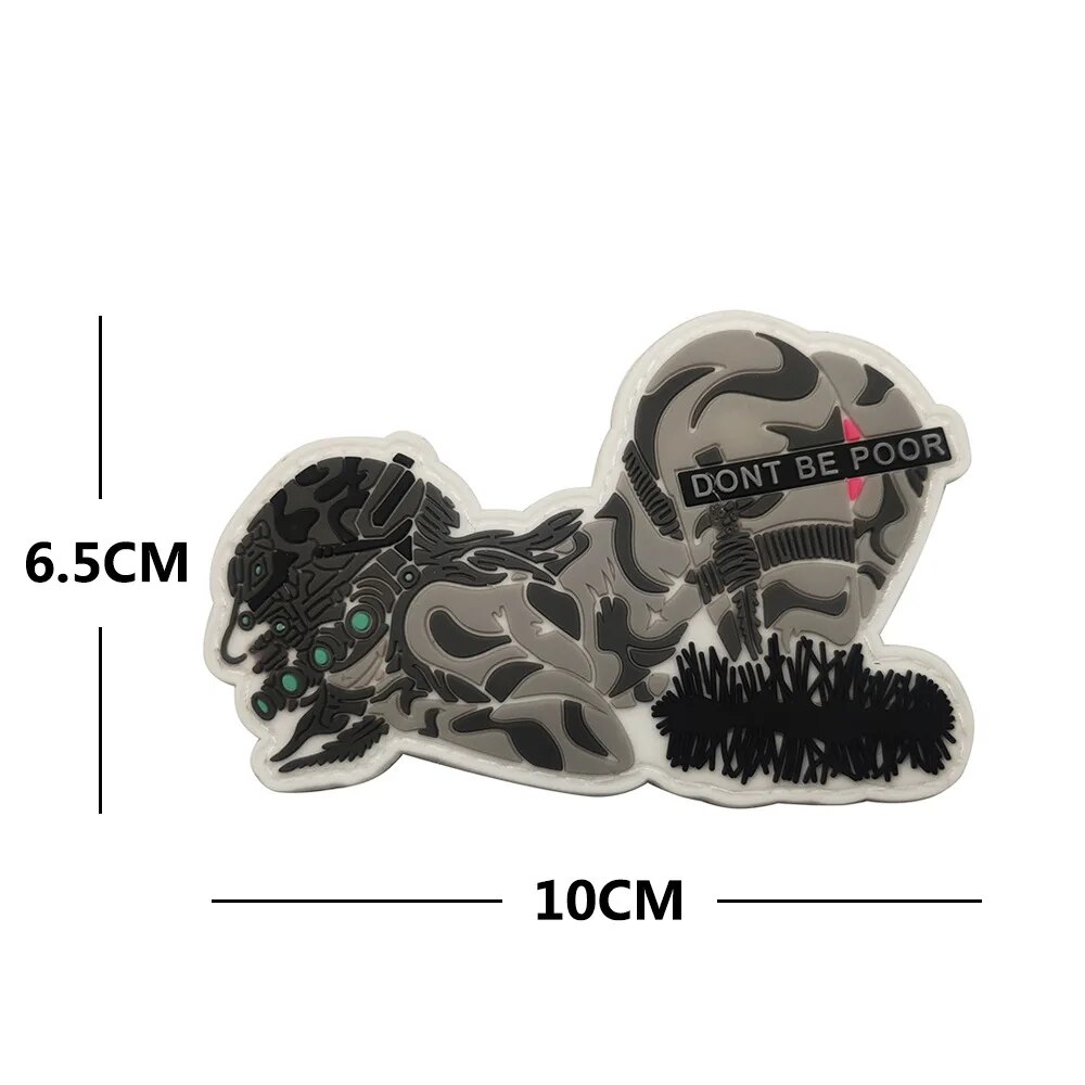 3D Rubber Girl Patches Tactical Military Badge Combat Emblem Applique DONT BE POOR Night Vision Goggles Beauty Patch. 
